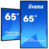 iiyama LH6552UHS-B1 skilte display Digital fladpaneldisplay 163,8 cm (64.5") IPS 500 cd/m² 4K Ultra HD Sort Indbygget processer Android 8.0 24/7