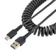 StarTech.com R2ACC-1M-USB-CABLE USB-kabel USB 2.0 USB A USB C 0,48 Gbit/sek. Sort