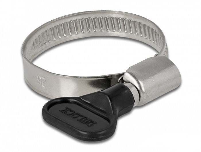 DeLOCK 19447 slangeklemme Sort, Metallic Skrue (Worm Gear) klemme