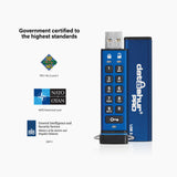 iStorage datAshur Pro USB-nøgle 128 GB USB Type-A 3.2 Gen 1 (3.1 Gen 1) Blå
