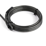 StarTech.com LTLOCKNANO kabellås Sort, Rustfrit stål 2 m
