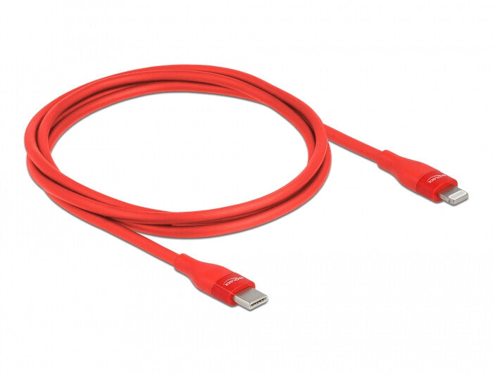 DeLOCK 86634 kabel til mobiltelefon Rød 1 m USB C Lightning