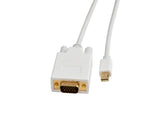 Prokord MDP12V-6FT videokabel adapter 1,83 m Mini DisplayPort VGA (D-Sub) Hvid