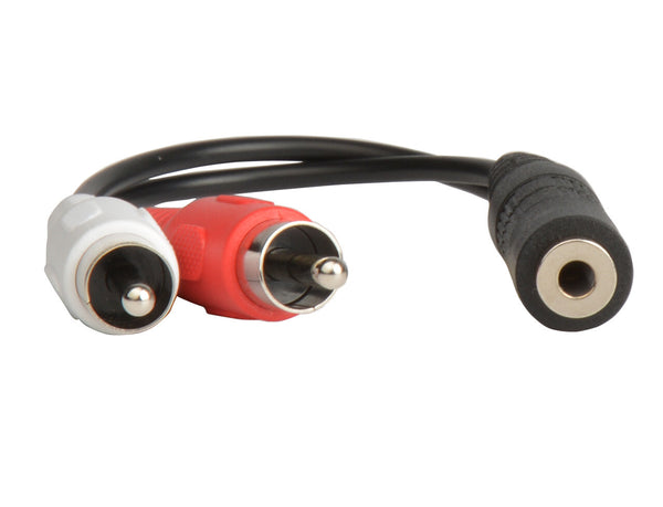 Prokord AUDIO-0005 lydkabel 0,1 m 3.5mm 2 x RCA Sort