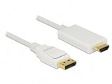 DeLOCK 83819 videokabel adapter 3 m DisplayPort HDMI Hvid