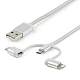 StarTech.com LTCUB1MGR USB-kabel USB 2.0 1 m USB A Micro-USB B 0,48 Gbit/sek. Sølv