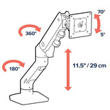 Ergotron HX Series 45-475-216 skærmbeslag og -stativer 124,5 cm (49") Skrivebord Hvid