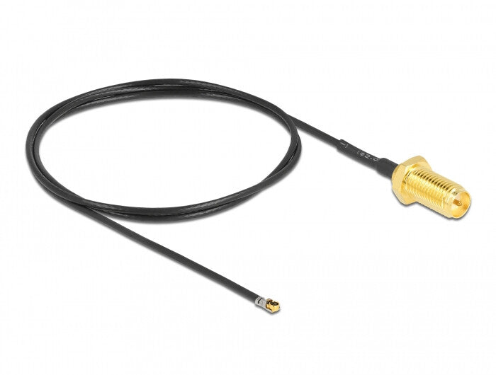 DeLOCK 12660 koaxial kabel 0,5 m RP-SMA MHF 4L LK Sort