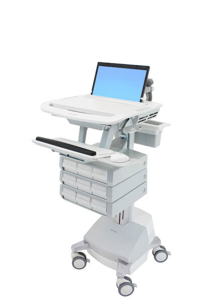 Ergotron StyleView Aluminium, Grå, Hvid Laptop Multimedie kurv