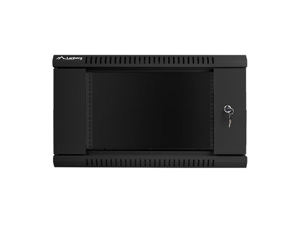 Lanberg WF01-6606-10B stativ 6U Vægmonteret stativ Sort