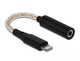 DeLOCK 66317 kabel til mobiltelefon Sort 0,105 m 3.5mm Lightning