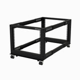 StarTech.com 4POSTRACK8U stativ 8U Fritstående reol Sort