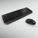CHERRY JD-7000DE-2 tastatur Mus inkluderet Hjemme/kontor RF trådløst QWERTZ Tysk Sort