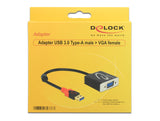 DeLOCK 62738 videokabel adapter 0,2 m VGA (D-Sub) Sort