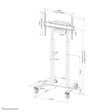Neomounts FL55-875BL1 multimedie vogn & stand Sort Fast gulvstativ