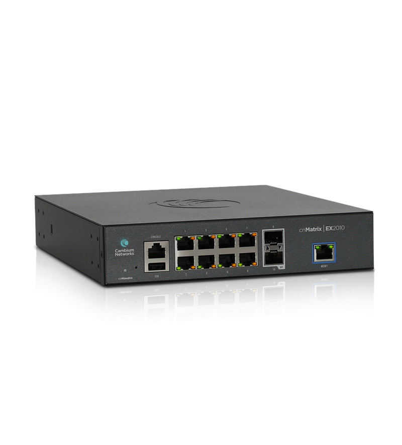 Cambium Networks cnMatrix EX2010 Administreret L2/L3 Gigabit Ethernet (10/100/1000) 1U Sort