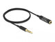 DeLOCK 66074 lydkabel 0,5 m 3.5mm Sort, Sølv