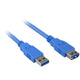 Sharkoon USB 3.0 M>F USB-kabel 3 m 5 Gbit/sek. Blå