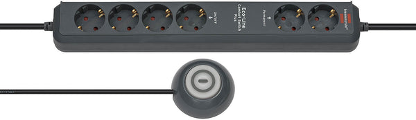 Brennenstuhl Eco-Line Comfort Switch stikdåse 2 m 6 AC stikkontakt(er) Anthracit