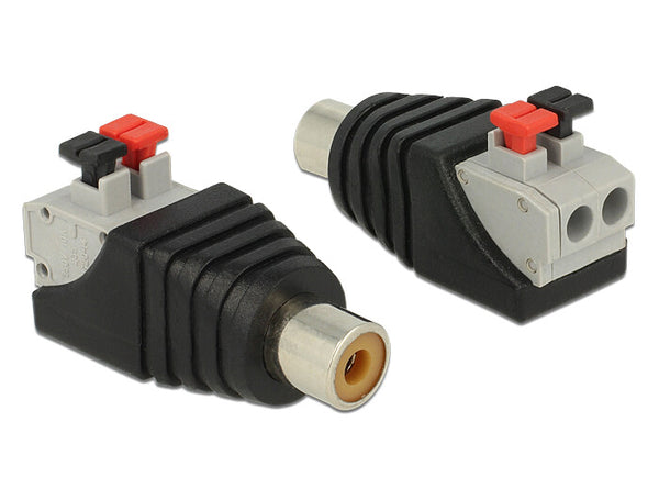 DeLOCK 65565 kabel kønsskifter RCA Sort, Grå, Rød