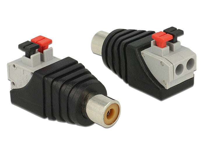 DeLOCK 65565 kabel kønsskifter RCA Sort, Grå, Rød