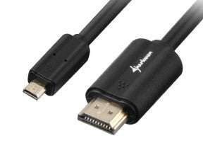 Sharkoon 1.5m, HDMI/Micro HDMI HDMI-kabel 1,5 m HDMI Type A (Standard) HDMI Type D (Micro) Sort