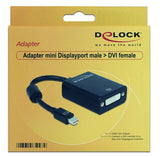 DeLOCK Adapter mini Displayport 0,18 m DVI-I Sort