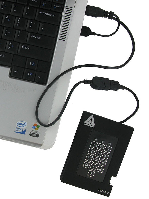 Apricorn Aegis Padlock Fortress 512 GB USB 3.2 Gen 1 (3.1 Gen 1) Sort