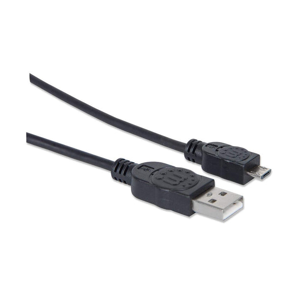 Manhattan 307178 USB-kabel USB 2.0 1,8 m USB A Micro-USB B 0,48 Gbit/sek. Sort