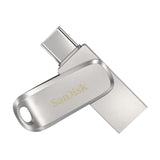 SanDisk Ultra Dual Drive Luxe USB-nøgle 64 GB USB Type-A / USB Type-C 3.2 Gen 1 (3.1 Gen 1) Rustfrit stål