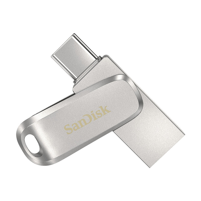 SanDisk Ultra Dual Drive Luxe USB-nøgle 64 GB USB Type-A / USB Type-C 3.2 Gen 1 (3.1 Gen 1) Rustfrit stål