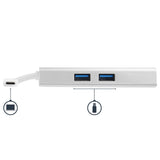 StarTech.com DKT30CHPDW dockingstation Ledningsført USB 3.2 Gen 1 (3.1 Gen 1) Type-C Sølv, Hvid