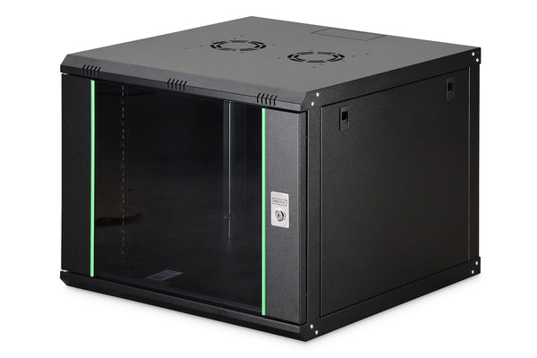 Digitus DN-19 09U-6/6-EC-SW stativ 9U Vægmonteret stativ Sort