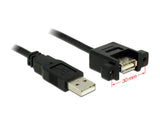DeLOCK 1m 2xUSB2.0-A USB-kabel USB 2.0 USB A 0,48 Gbit/sek. Sort
