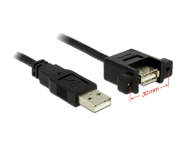 DeLOCK 1m 2xUSB2.0-A USB-kabel USB 2.0 USB A 0,48 Gbit/sek. Sort