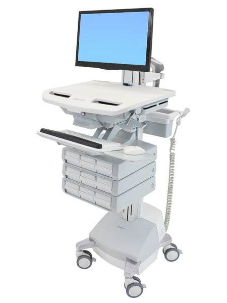 Ergotron StyleView Aluminium, Grå, Hvid Fladt panel Multimedie kurv