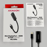 Axagon RVDM-HI14N videokabel adapter 0,15 m Mini DisplayPort HDMI Sort