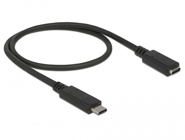 DeLOCK 85532 USB-kabel USB 3.2 Gen 1 (3.1 Gen 1) 0,5 m USB C Sort