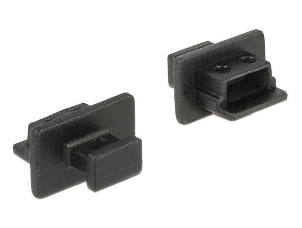 DeLOCK 64011 dækning af sokkel USB Mini-B Sort 10 stk