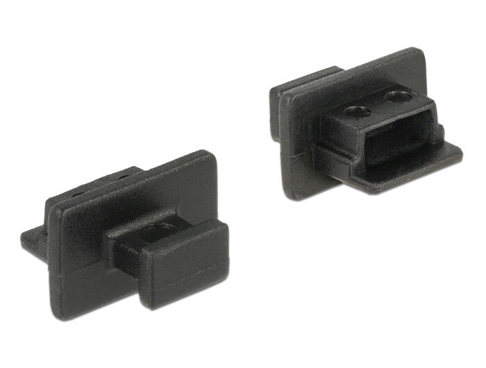 DeLOCK 64011 dækning af sokkel USB Mini-B Sort 10 stk