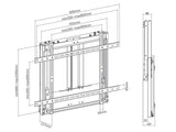 Multibrackets 7772 skærmbeslag til skiltning 2,29 m (90") Sort