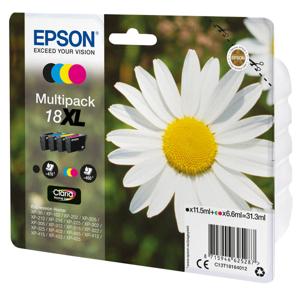 Epson Daisy C13T18164022 blækpatron 1 stk Original Sort, Blå, Magenta, Gul