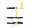 DeLOCK 20839 kabelorganisator Gul 4 stk