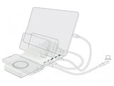 DeLOCK USB and Wireless Charger 2 x USB Type-C PD + 3 x USB Type-A with 110 W Fritstående Hvid