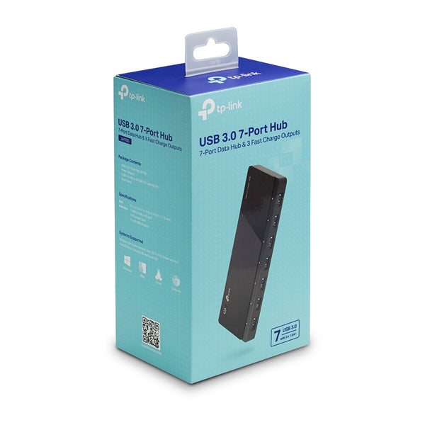 TP-Link UH700 interface hub USB 3.2 Gen 1 (3.1 Gen 1) Micro-B 5000 Mbit/s Sort