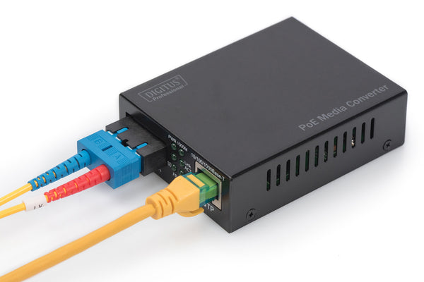 Digitus DN-82160 netværksomformer til medie 1000 Mbit/s 1310 nm Enkeltilstand Sort