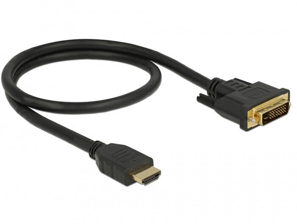DeLOCK 85651 videokabel adapter 0,5 m HDMI Type A (Standard) DVI Sort