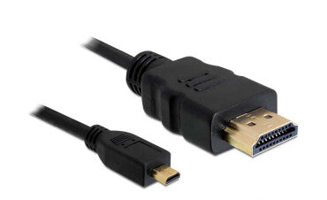 DeLOCK 4043619826643 HDMI-kabel 2 m HDMI Type A (Standard) HDMI Type D (Micro) Sort