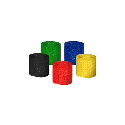 MediaRange MRCS302 kabelsamler Krog og løkke kabelbinder Nylon Sort, Blå, Grøn, Rød, Gul 5 stk