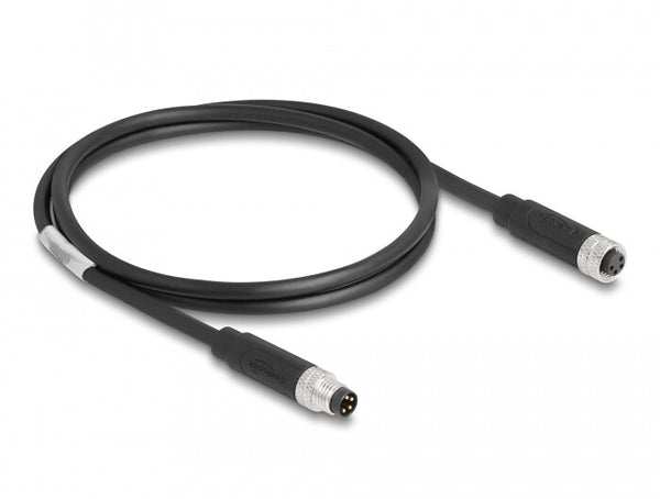 DeLOCK 80142 sensor- & aktuatorkabel 1 m M8 Sort